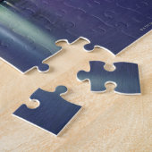 VS, Michigan, Detroit skyline, nacht Legpuzzel (Zijkant)