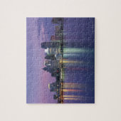 VS, Michigan, Detroit skyline, nacht Legpuzzel (Verticaal)