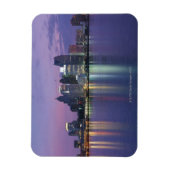 VS, Michigan, Detroit skyline, nacht Magneet (Verticaal)