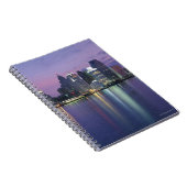 VS, Michigan, Detroit skyline, nacht Notitieboek (Rechterzijde)