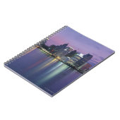 VS, Michigan, Detroit skyline, nacht Notitieboek (Linkerzijde)