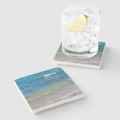 VS, Michigan. Duidelijke wateren van het superieur Stenen Onderzetter (Zijkant)