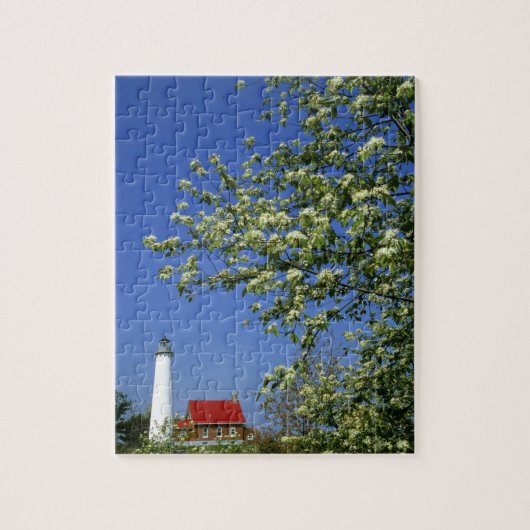 VS, Michigan, East Tawas. Tawas Lighthouse met Legpuzzel (Verticaal)
