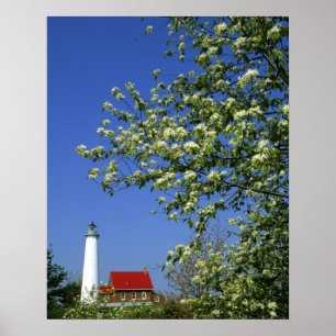 VS, Michigan, East Tawas. Tawas Lighthouse met Poster
