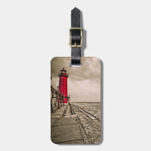 VS, Michigan, Grand Haven Lighthouse Bagagelabel (Voorkant verticaal)