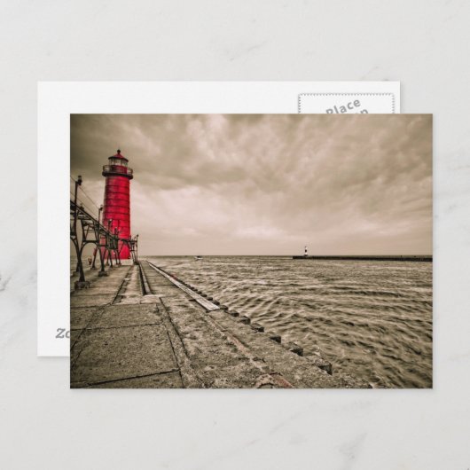 VS, Michigan, Grand Haven Lighthouse Briefkaart (Voorkant / Achterkant)