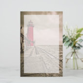 VS, Michigan, Grand Haven Lighthouse Briefpapier (Staand voorkant)
