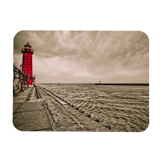 VS, Michigan, Grand Haven Lighthouse Magneet (Horizontaal)