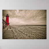 VS, Michigan, Grand Haven Lighthouse Poster (Voorkant)