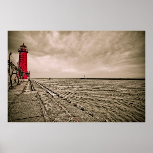 VS, Michigan, Grand Haven Lighthouse Poster (Voorkant)