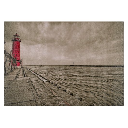 VS, Michigan, Grand Haven Lighthouse Snijplank (Voorkant)