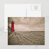 VS, Michigan, Grand Haven vuurtoren Briefkaart (Voorkant / Achterkant)