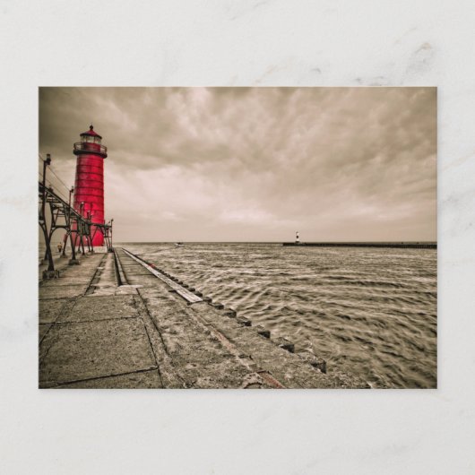 VS, Michigan, Grand Haven vuurtoren Briefkaart (Voorkant)