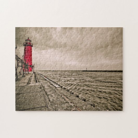 VS, Michigan, Grand Haven vuurtoren Legpuzzel (Horizontaal)
