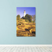 VS, Michigan, Lake Huron. Pointe Aux Barques Canvas Afdruk (Insitu (Houten vloer))