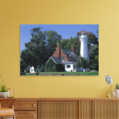 VS, Michigan, Lake Huron. Port Sanilac Canvas Afdruk (Insitu (Woonkamer))