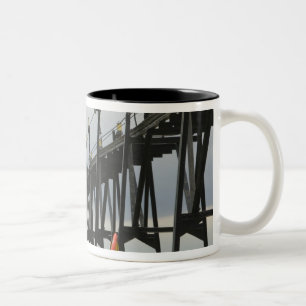 VS, Michigan, Lake Michigan Shore, Grand Haven: Tweekleurige Koffiemok