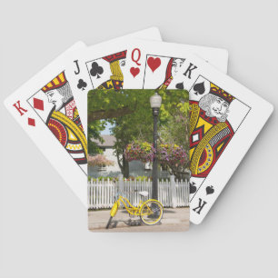 VS, Michigan, Mackinac Island. Gele fiets Pokerkaarten