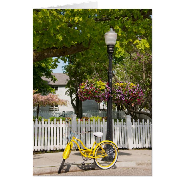 VS, Michigan, Mackinac Island. Yellow Bike (Voorkant)