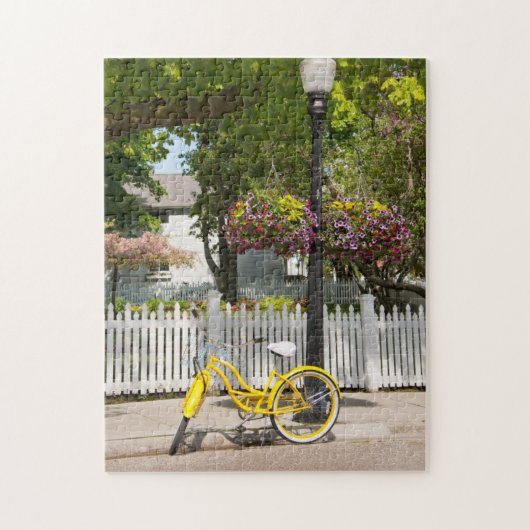 VS, Michigan, Mackinac Island. Yellow Bike Legpuzzel (Verticaal)
