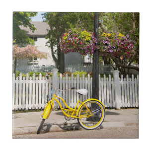 VS, Michigan, Mackinac Island. Yellow Bike Tegeltje