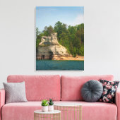 VS, Michigan. Miner's Castle Rotsformatie 2 Canvas Afdruk (Insitu (Woonkamer))