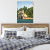 VS, Michigan. Miner's Castle Rotsformatie 2 Canvas Afdruk (Insitu (Slaapkamer))