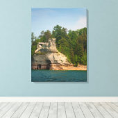 VS, Michigan. Miner's Castle Rotsformatie 2 Canvas Afdruk (Insitu (Houten vloer))