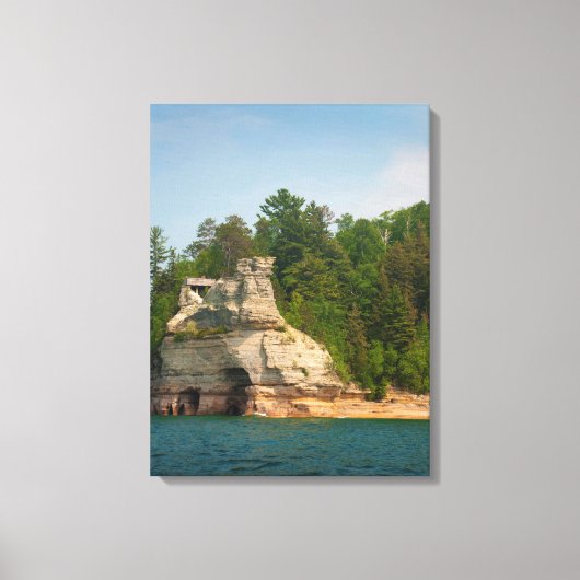 VS, Michigan. Miner's Castle Rotsformatie 2 Canvas Afdruk (Voorkant)
