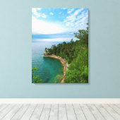 VS, Michigan. Miner's Castle Rotsformatie 3 Canvas Afdruk (Insitu (Houten vloer))