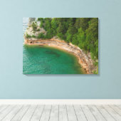 VS, Michigan. Miner's Castle Rotsformatie 4 Canvas Afdruk (Insitu (Houten vloer))