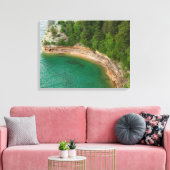 VS, Michigan. Miner's Castle Rotsformatie 4 Canvas Afdruk (Insitu (Woonkamer))