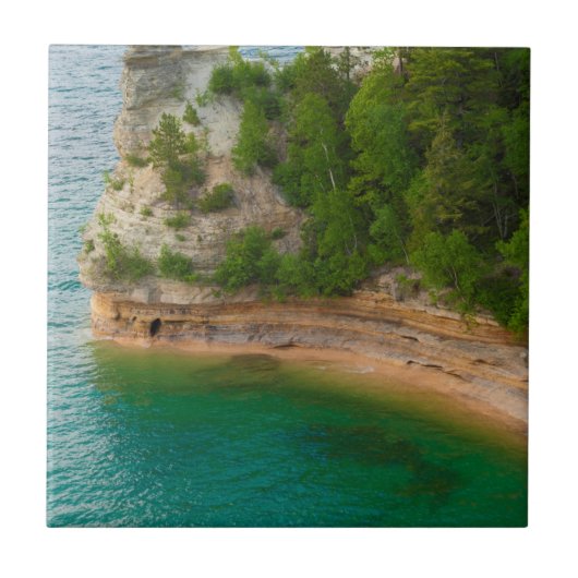 VS, Michigan. Miner's Castle Rotsformatie Tegeltje (Voorkant)