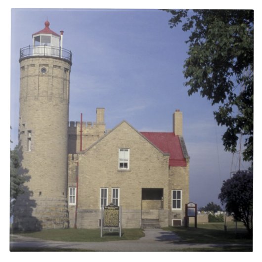 VS, Michigan Old Mackinac Point Lighthouse Tegeltje (Voorkant)