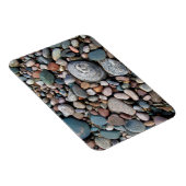 VS, Michigan. Opgeblazen keien op de kust Magneet (Rechterzijde)