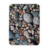 VS, Michigan. Opgeblazen keien op de kust Magneet (Verticaal)