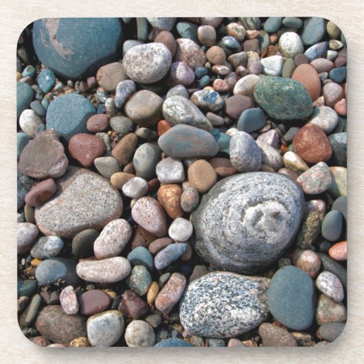 VS, Michigan. Opgeblazen keien op de kust Onderzetter (Voorkant)