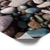 VS, Michigan. Opgeblazen keien op de kust Poster (Hoek)