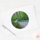 VS, Michigan. Pad Door Het Bos Ronde Sticker (Envelop)