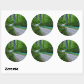 VS, Michigan. Pad Door Het Bos Ronde Sticker (Vel)
