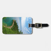 VS, Michigan. Steenvorming 3 bij het kasteel van M Bagagelabel (Voorkant horizontaal)