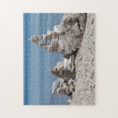 VS, Michigan. Stone torens op het strand Legpuzzel (Verticaal)