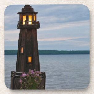 VS, Michigan. Tuin Decoratie Vuurtoren Bier Onderzetter