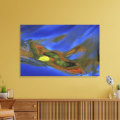 VS, Michigan, Upper Peninsula, berkenblad in Canvas Afdruk (Insitu (Woonkamer))