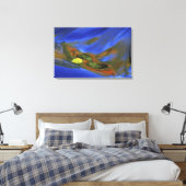 VS, Michigan, Upper Peninsula, berkenblad in Canvas Afdruk (Insitu (Slaapkamer))