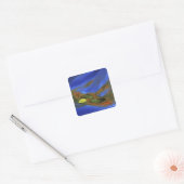VS, Michigan, Upper Peninsula, berkenblad in Vierkante Sticker (Envelop)