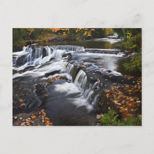 VS, Michigan, Upper Peninsula. Bond Falls en Briefkaart (Voorkant)