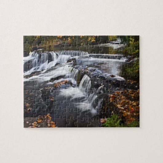 VS, Michigan, Upper Peninsula. Bond Falls en Legpuzzel (Horizontaal)