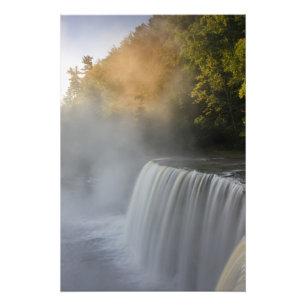 VS, Michigan, Upper Peninsula. Zonsopgang in de he Foto Afdruk