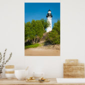 VS, Michigan. Vuurtoren van Au Sable aan het meer Poster (Keuken)